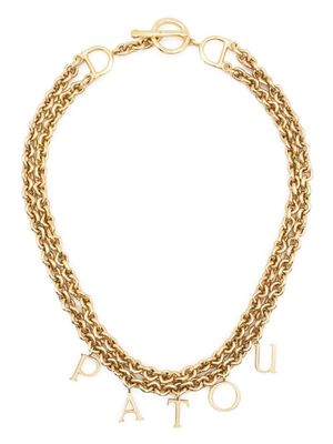Patou logo chain choker necklace - Gold