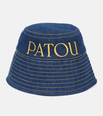 Patou Logo denim bucket hat