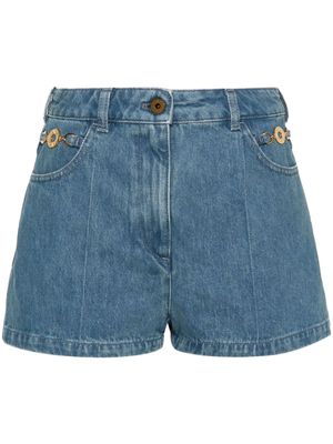 Patou logo-embroidered denim shorts - Blue