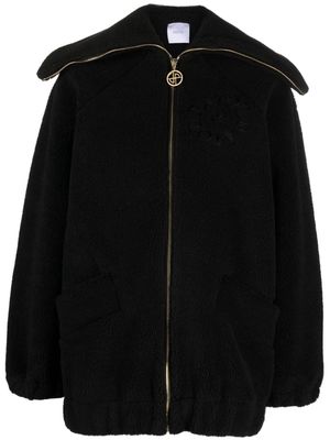 Patou logo-embroidered fleece jacket - Black