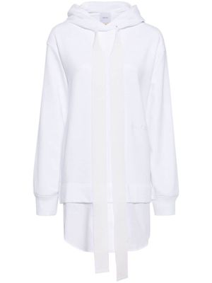 Patou logo-embroidered oversized hoodie - White