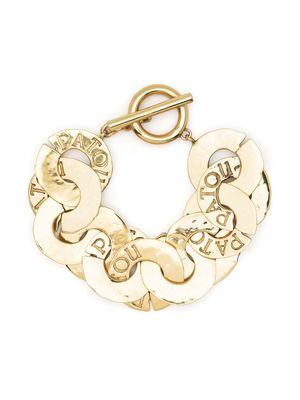 Patou logo-engraved coin bracelet - Gold