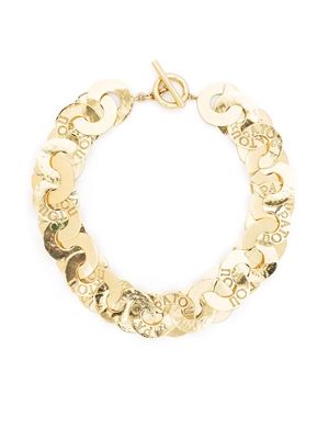 Patou logo-engraved coin necklace - Gold