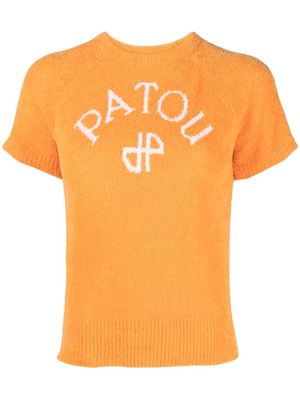 Patou logo knitted top - Orange