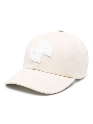 Patou logo-patch cotton hat - Neutrals