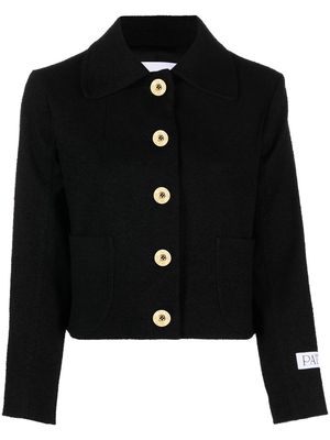 Patou logo-patch tailored jacket - Black