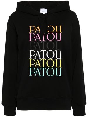 Patou logo-print cotton hoodie - Black