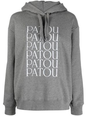 Patou logo-print cotton hoodie - Grey