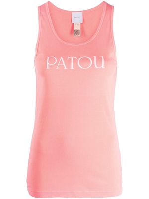 Patou logo-print cotton vest - Pink