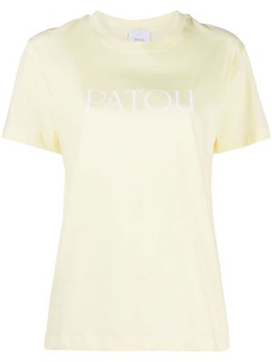 Patou logo-print detail T-shirt - Yellow