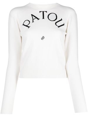 Patou logo-print jumper - White