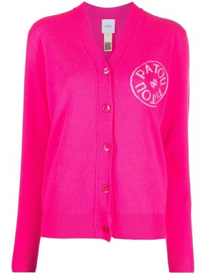 Patou logo wool cardigan - Pink