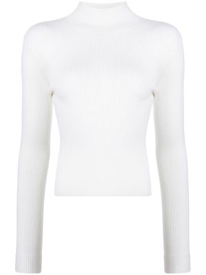 Patou long-sleeve knitted top - White