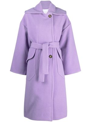 Patou Maxi single-breasted coat - Purple