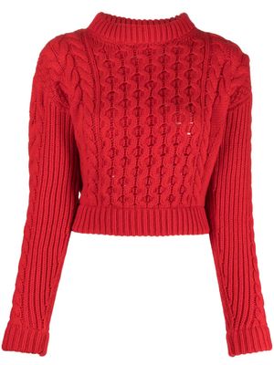 Patou merino wool-blend jumper - Red