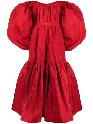 Patou off-shoulder ruched tiered maxi dress