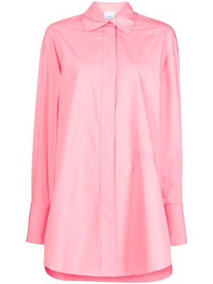 Patou oversize long-sleeve cotton shirt - Pink