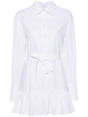 Patou peplum-hem shirt dress - White