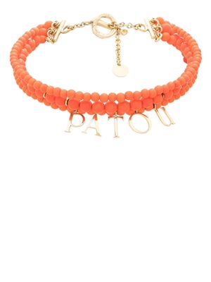Patou Pop Peals logo-charm necklace - Orange