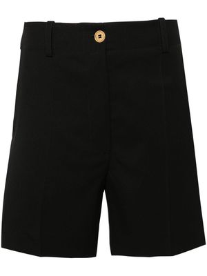 Patou pressed-crease high-waist tailored shorts - Black