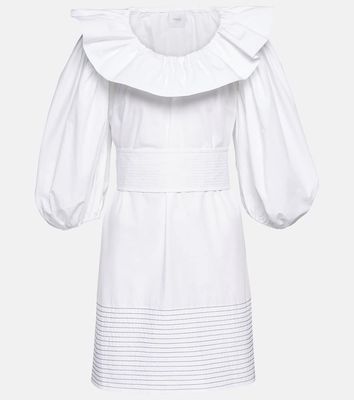 Patou Puff-sleeve cotton minidress