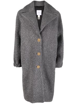 Patou puff-sleeve single-breasted coat - Grey