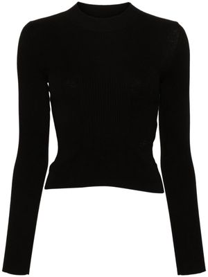 Patou ribbed-knit jumper - Black