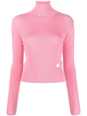 Patou roll-neck ribbed jumper - Pink