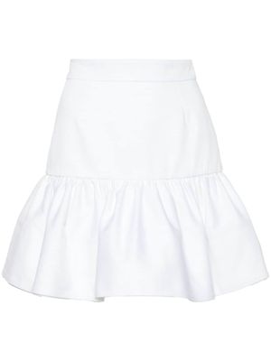 Patou ruffled cotton mini skirt - White