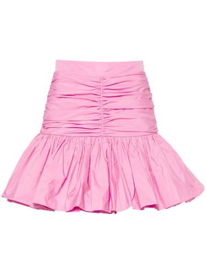 Patou ruffled faille mini skirt - Pink