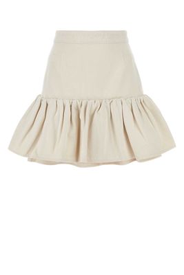 Patou Sand Denim Skirt