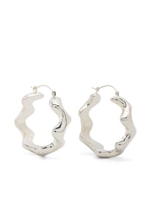 Patou sculpted hoop earrings - Silver