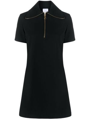 Patou short-sleeve zip-detail dress - Black