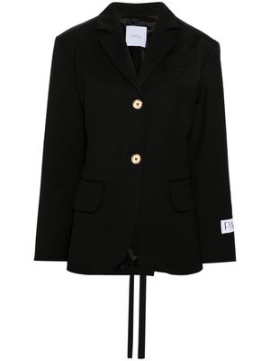 Patou single-breasted belted blazer - Black