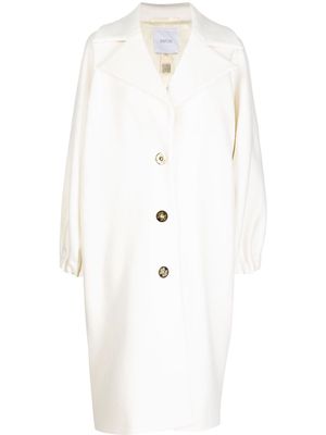 Patou single-breasted midi coat - White