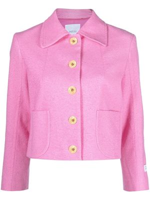 Patou single-breasted tweed jacket - 453B BEGONIA PINK