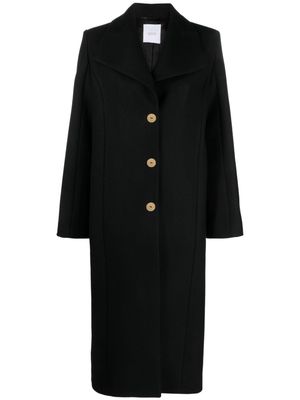 Patou single-breasted wool-blend coat - Black