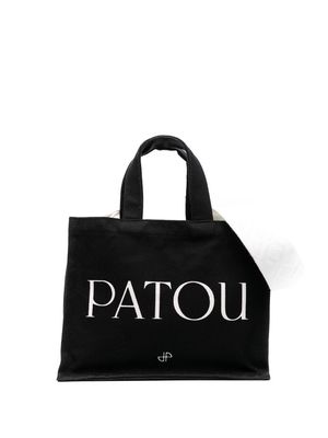 Patou small logo-print tote bag - Black