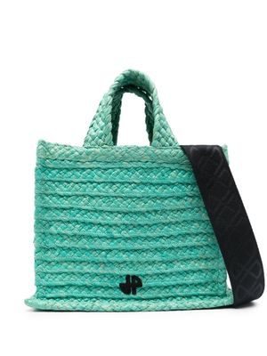 Patou small raffia tote bag - Green