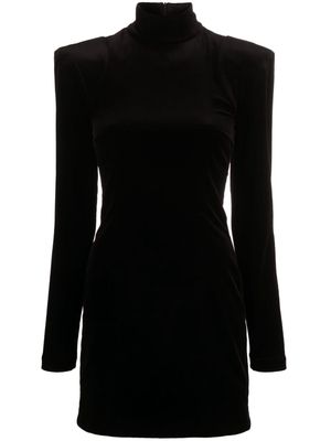 Patou stretch-velvet minidress - Black