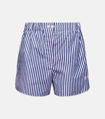 Patou Striped cotton poplin shorts