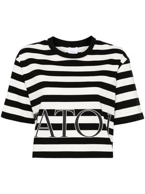 Patou striped cotton T-shirt - Black
