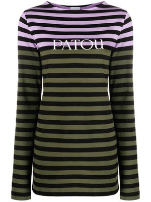 Patou striped long-sleeve T-shirt - Green