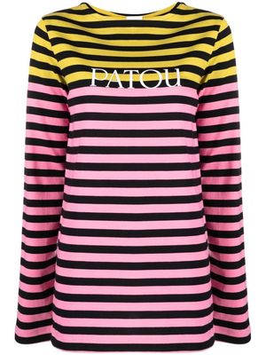 Patou striped long-sleeve T-shirt - Pink