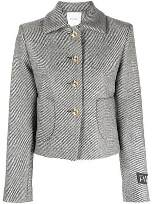 Patou textured virgin-wool short jacket - 963A GRAPHITE