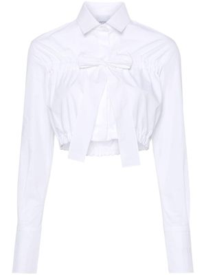 Patou tie-fastening cropped shirt - White