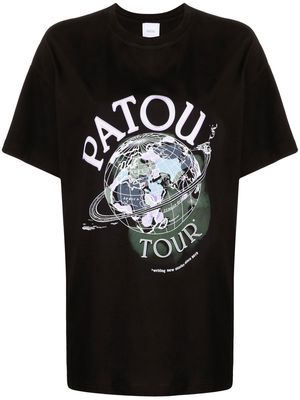 Patou Tour print oversized T-shirt - Black