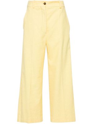 Patou towelling-finish straight-leg trousers - Yellow
