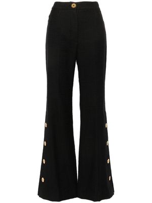 Patou tweed flared trousers - Black