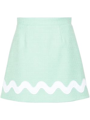 Patou tweed mini skirt - Green
